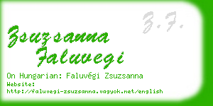 zsuzsanna faluvegi business card